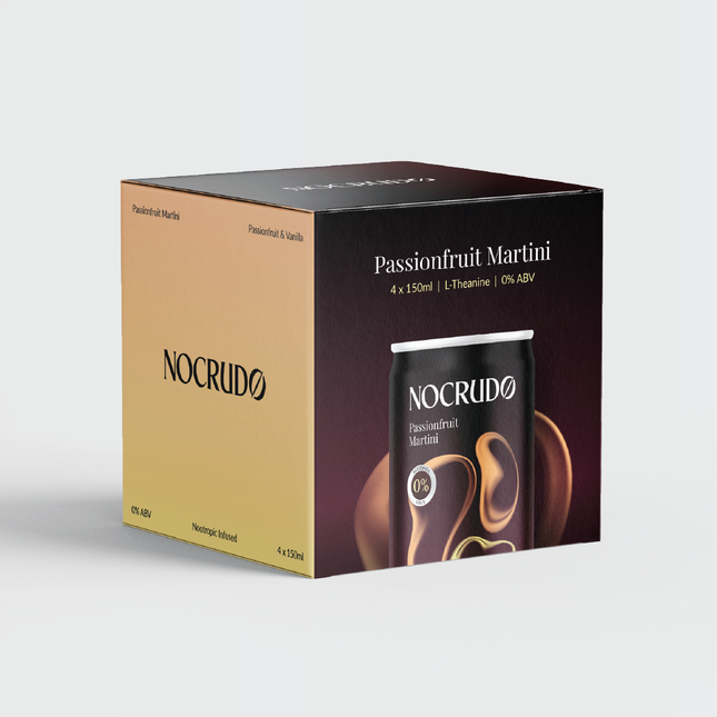 Passionfruit Martini 0% Alcohol - Box of 4 (L'Theanine Infused.)
