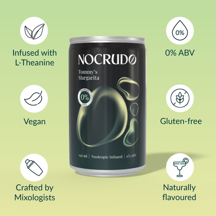 Tommy's Margarita 0% Alcohol - Box of 4 (L'Theanine Infused.)